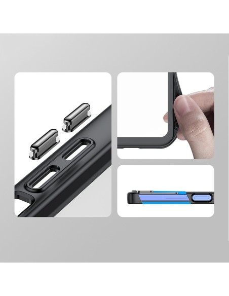 Outer Space Case Xiaomi Poco X5 Pro 5G / Redmi Note 12 Pro dangtelis su lanksčiu rėmeliu mėlynos spalvos