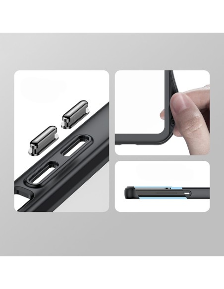 Outer Space Case Xiaomi Poco X5 5G / Redmi Note 12 5G dangtelis su lanksčiu rėmu, permatomu