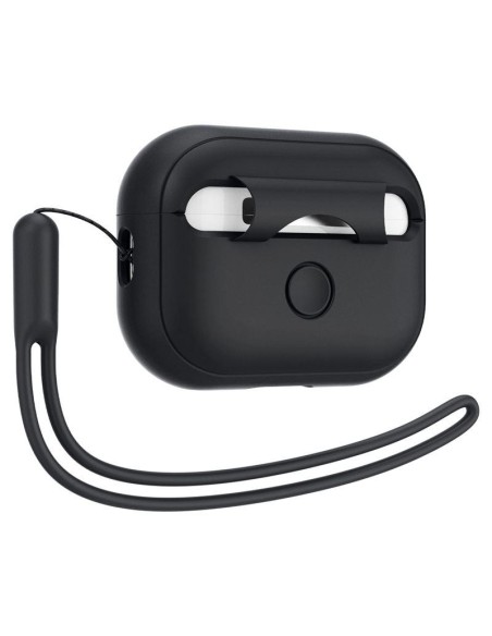 Spigen Silicone Fit Strap Dėklas, skirtas Apple AirPods Pro 1/ 2 – juodas Spigen Silicone Fit Strap Dėklas, skirtas Apple AirPods Pro 1/ 2 – juodas