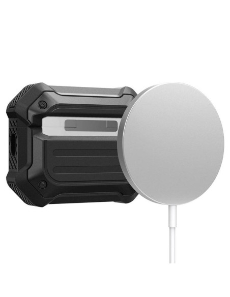 Spigen Tough Armor MagSafe dėklas, skirtas Apple AirPods Pro 1/ 2 – juodas Spigen Tough Armor MagSafe dėklas, skirtas Apple AirPods Pro 1/ 2 – juodas