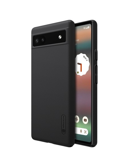 Nillkin Super Frosted Shield dėklas, skirtas Google Pixel 6a telefono dangteliui juodas Nillkin Super Frosted Shield dėklas, skirtas Google Pixel 6a telefono dangteliui juodas