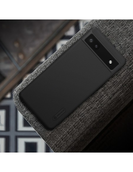 Nillkin Super Frosted Shield dėklas, skirtas Google Pixel 6a telefono dangteliui juodas Nillkin Super Frosted Shield dėklas, skirtas Google Pixel 6a telefono dangteliui juodas