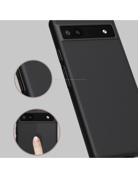 Nillkin Super Frosted Shield dėklas, skirtas Google Pixel 6a telefono dangteliui juodas Nillkin Super Frosted Shield dėklas, skirtas Google Pixel 6a telefono dangteliui juodas