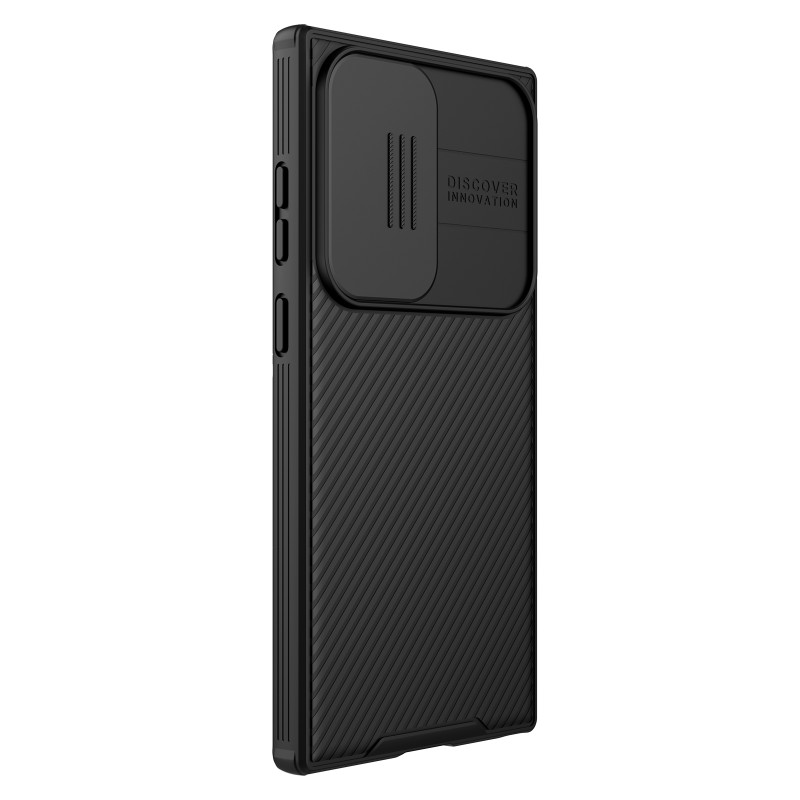 Nillkin CamShield Pro magnetinis dėklas, skirtas Samsung Galaxy S23 Ultra Magnetic MagSafe su fotoaparato apsauga, juoda