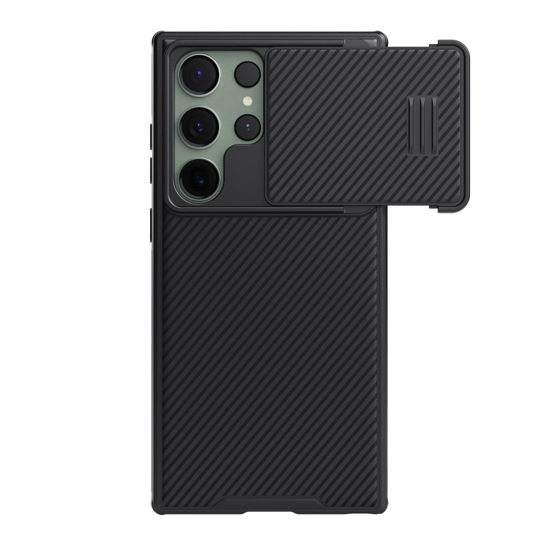 Nillkin CamShield S magnetinis dėklas, skirtas Samsung Galaxy S23 Ultra Cover su MagSafe su fotoaparato apsauga juoda