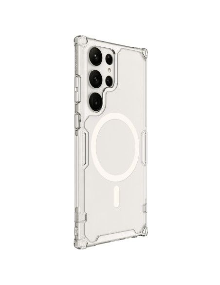 Nillkin Nature Pro magnetinis dėklas, skirtas Samsung Galaxy S23 Ultra su MagSafe šarvuotu dangteliu baltu Nillkin Nature Pro magnetinis dėklas, skirtas Samsung Galaxy S23 Ultra su MagSafe šarvuotu dangteliu baltu