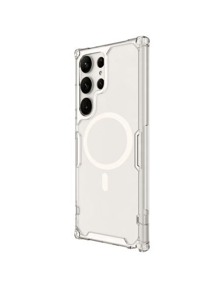 Nillkin Nature Pro magnetinis dėklas, skirtas Samsung Galaxy S23 Ultra su MagSafe šarvuotu dangteliu baltu Nillkin Nature Pro magnetinis dėklas, skirtas Samsung Galaxy S23 Ultra su MagSafe šarvuotu dangteliu baltu