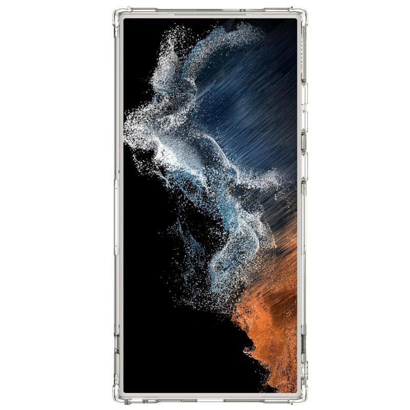 Nillkin Nature Pro magnetinis dėklas, skirtas Samsung Galaxy S23 Ultra su MagSafe šarvuotu dangteliu baltu