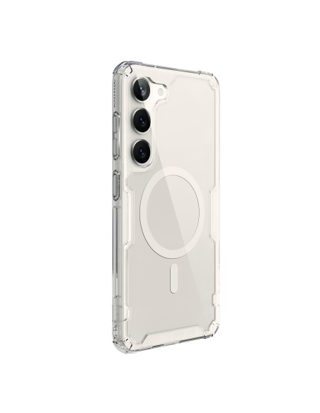 Nillkin Nature Pro magnetinis dėklas, skirtas Samsung Galaxy S23 su MagSafe šarvuotu dangteliu baltu Nillkin Nature Pro magnetinis dėklas, skirtas Samsung Galaxy S23 su MagSafe šarvuotu dangteliu baltu