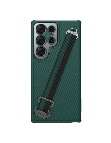 Nillkin Strap Case Dėklas, skirtas Samsung Galaxy S23 Ultra Armored Dangtelis su riešo dirželiu žalia Nillkin Strap Case Dėklas, skirtas Samsung Galaxy S23 Ultra Armored Dangtelis su riešo dirželiu žalia