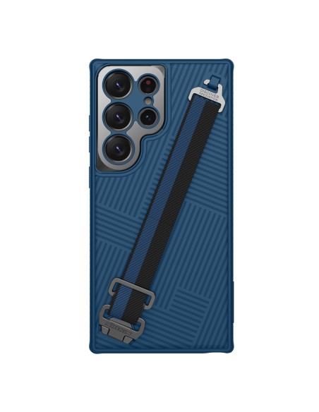 Nillkin Strap Case Dėklas, skirtas Samsung Galaxy S23 Ultra Armored Cover with Hand Strap Blue Nillkin Strap Case Dėklas, skirtas Samsung Galaxy S23 Ultra Armored Cover with Hand Strap Blue