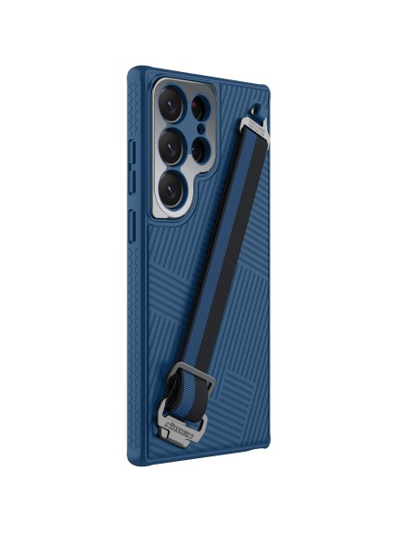 Nillkin Strap Case Dėklas, skirtas Samsung Galaxy S23 Ultra Armored Cover with Hand Strap Blue Nillkin Strap Case Dėklas, skirtas Samsung Galaxy S23 Ultra Armored Cover with Hand Strap Blue