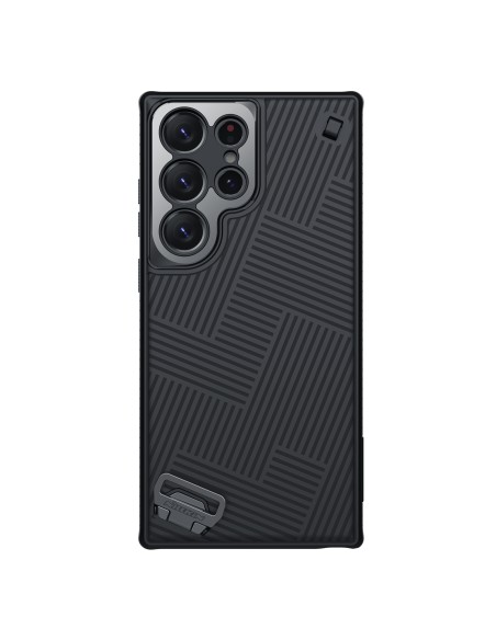 Nillkin Strap Case Dėklas, skirtas Samsung Galaxy S23 Ultra Armored Cover su juodu riešo dirželiu Nillkin Strap Case Dėklas, skirtas Samsung Galaxy S23 Ultra Armored Cover su juodu riešo dirželiu