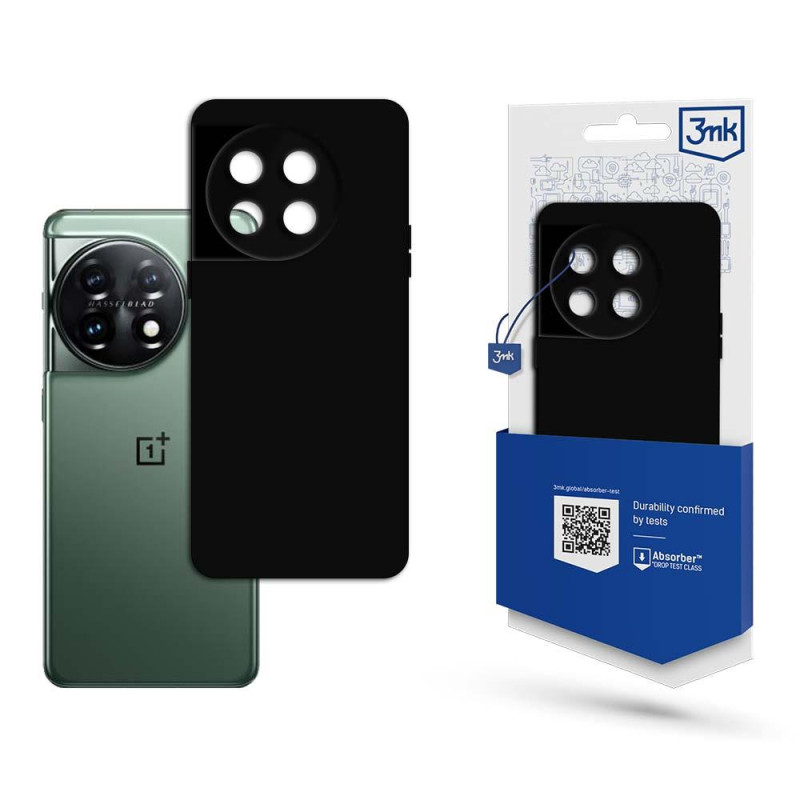 3mk matinis dėklas, skirtas OnePlus 11 5G – juodas 3mk matinis dėklas, skirtas OnePlus 11 5G – juodas