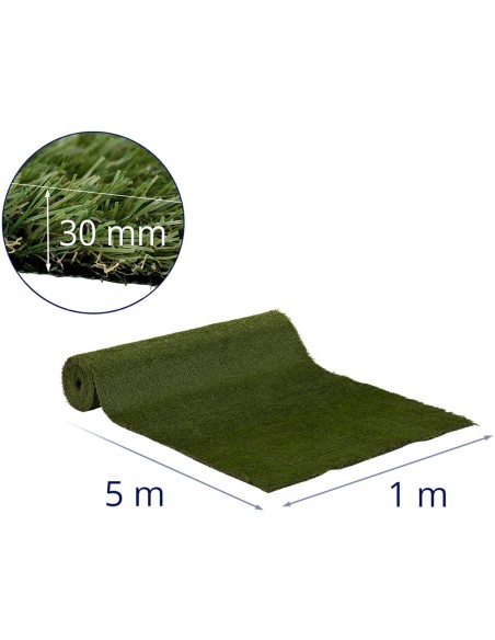 Dirbtinė žolė terasos balkonui minkšta 30 mm 20/10 cm 100 x 500 cm Dirbtinė žolė terasos balkonui minkšta 30 mm 20/10 cm 100 x 500 cm
