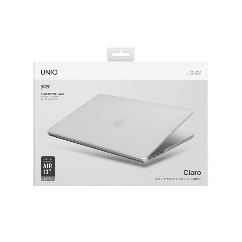 Uniq Claro dėklas skirtas MacBook Air 13 (2022) - skaidrus