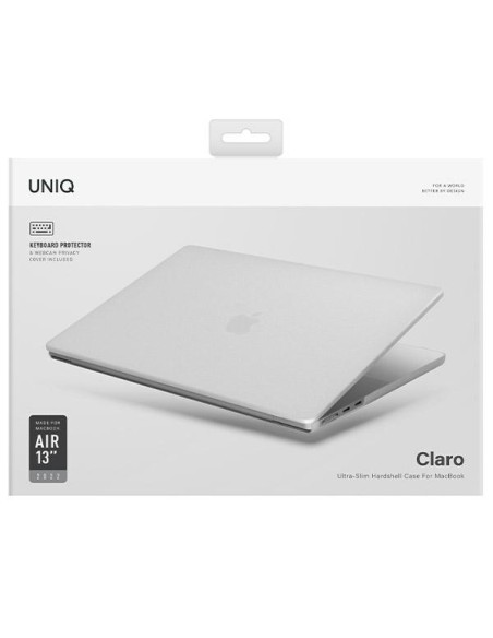 Uniq Claro dėklas skirtas MacBook Air 13 (2022) - skaidrus Uniq Claro dėklas skirtas MacBook Air 13 (2022) - skaidrus