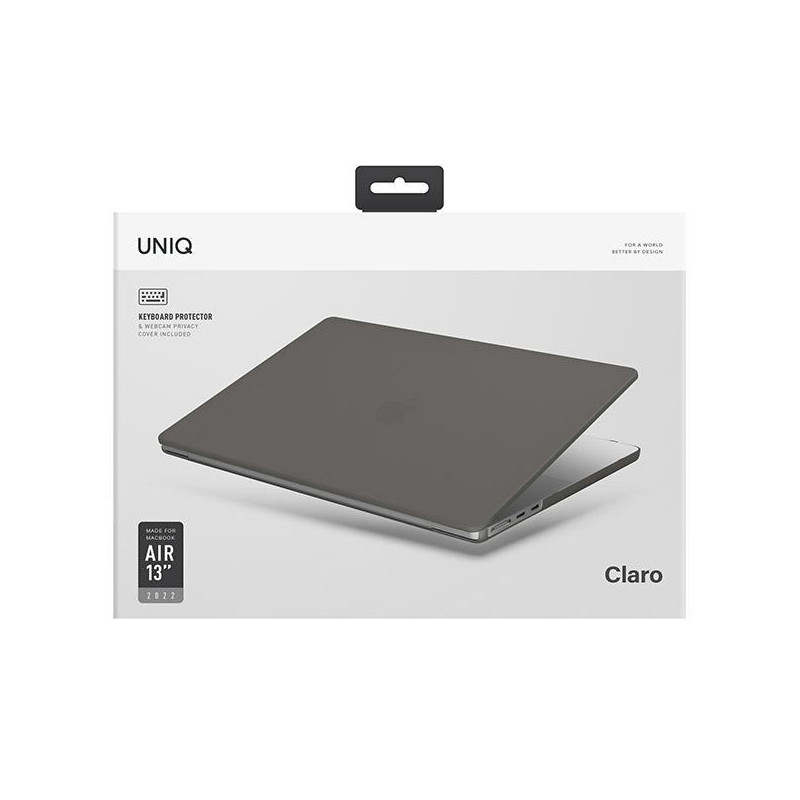 Uniq Claro dėklas skirtas MacBook Air 13 (2022) – pilkas