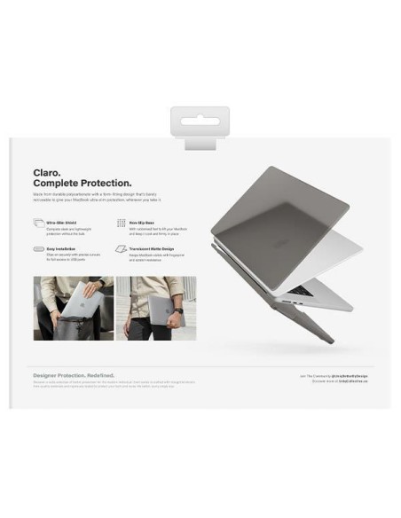 Uniq Claro dėklas skirtas MacBook Air 13 (2022) – pilkas Uniq Claro dėklas skirtas MacBook Air 13 (2022) – pilkas