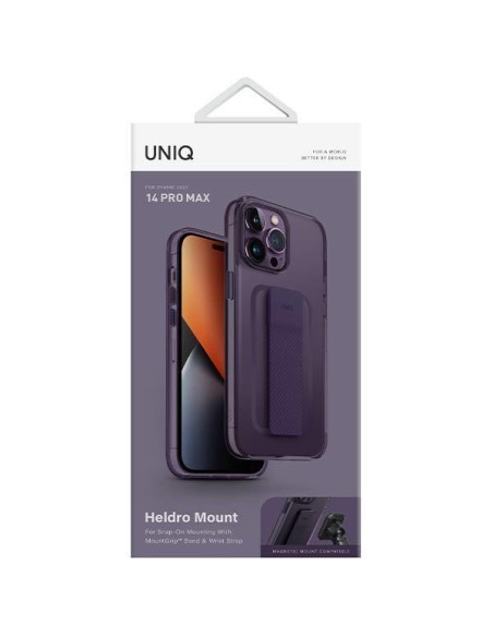 Uniq Heldro Mount dėklas, skirtas iPhone 14 Pro Max - violetinė Uniq Heldro Mount dėklas, skirtas iPhone 14 Pro Max - violetinė