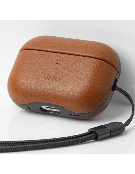 UNIQ Terra Genuine Leather dėklas, skirtas AirPods Pro 2 – rudas UNIQ Terra Genuine Leather dėklas, skirtas AirPods Pro 2 – rudas