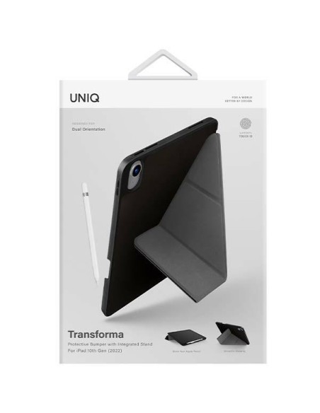 UNIQ Transforma dėklas iPad 10 gen (2022) - juodas UNIQ Transforma dėklas iPad 10 gen (2022) - juodas