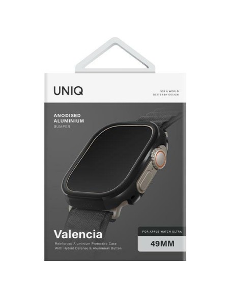 UNIQ Valencia dėklas Apple Watch Ultra 49 mm - juodas UNIQ Valencia dėklas Apple Watch Ultra 49 mm - juodas