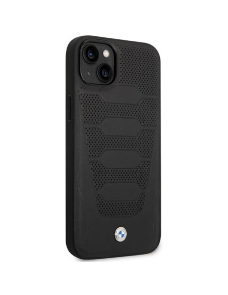 BMW Leather Seats Pattern dėklas iPhone 14 - juodas