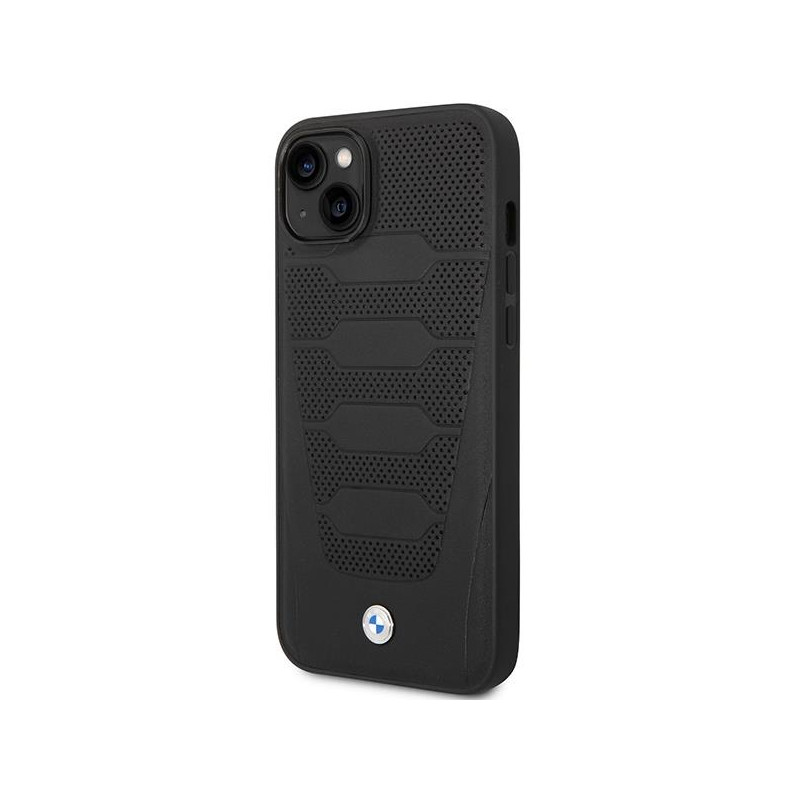BMW Leather Seats Pattern dėklas iPhone 14 - juodas