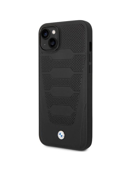 BMW Leather Seats Pattern dėklas iPhone 14 - juodas
