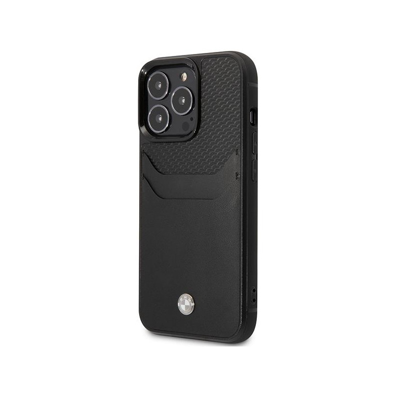 BMW odinis kortelių lizdo dėklas iPhone 14 Pro Max - juodas