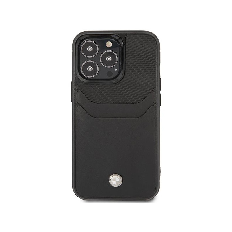 BMW odinis kortelių lizdo dėklas iPhone 14 Pro Max - juodas
