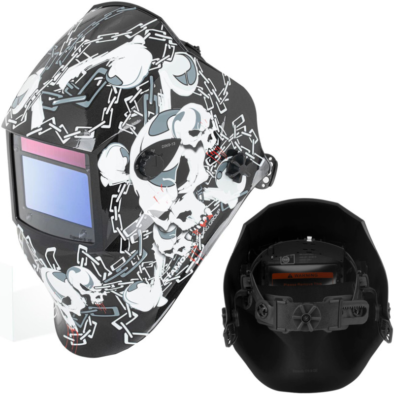 Automatinis automatiškai tamsėjantis suvirinimo šalmas su šlifavimo funkcija BLACK SKUL ADVANCED