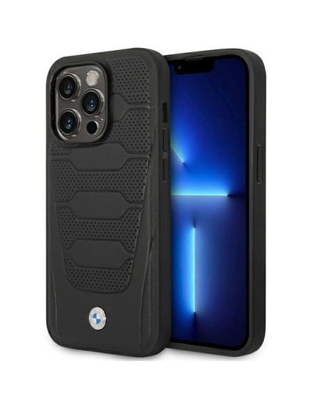 BMW Leather Seats Pattern MagSafe dėklas iPhone 14 Pro - juodas BMW Leather Seats Pattern MagSafe dėklas iPhone 14 Pro - juodas