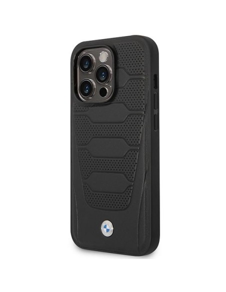 BMW Leather Seats Pattern MagSafe dėklas iPhone 14 Pro - juodas BMW Leather Seats Pattern MagSafe dėklas iPhone 14 Pro - juodas