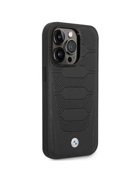 BMW Leather Seats Pattern MagSafe dėklas iPhone 14 Pro - juodas BMW Leather Seats Pattern MagSafe dėklas iPhone 14 Pro - juodas