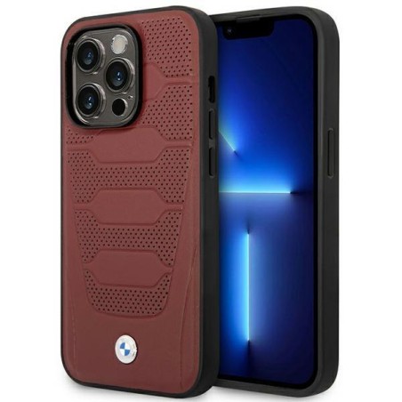 BMW Leather Seats Pattern MagSafe dėklas iPhone 14 Pro Max - bordo BMW Leather Seats Pattern MagSafe dėklas iPhone 14 Pro Max - bordo