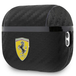 Ferrari On Track PU Carbon dėklas, skirtas AirPods Pro 2 dangteliui - juodas