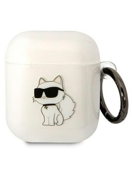 Karl Lagerfeld Ikonik Choupette dėklas, skirtas AirPods 1/ 2 - skaidrus Karl Lagerfeld Ikonik Choupette dėklas, skirtas AirPods 1/ 2 - skaidrus