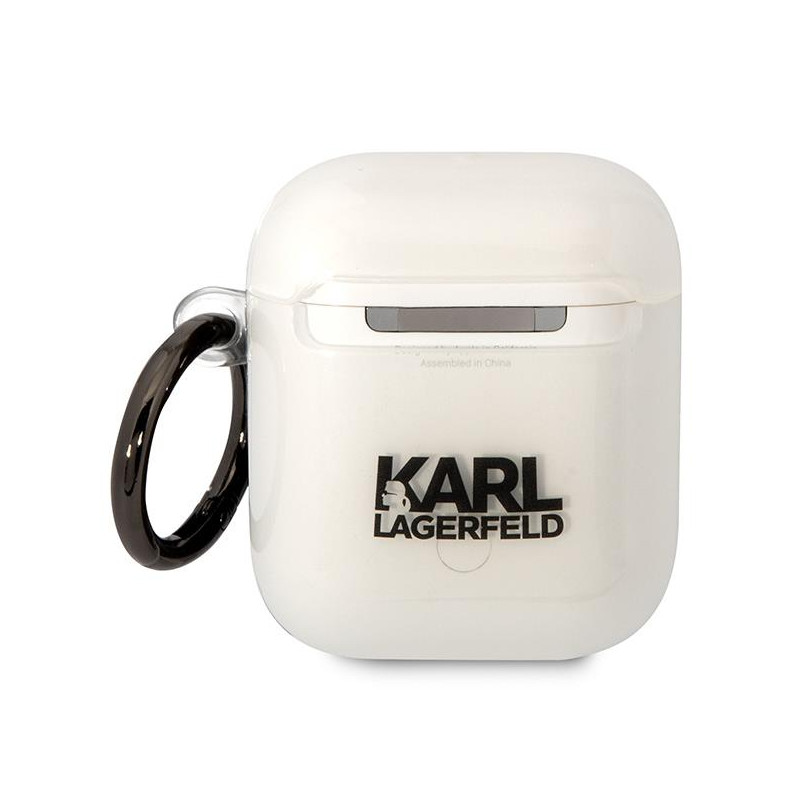 Karl Lagerfeld Ikonik Choupette dėklas, skirtas AirPods 1/ 2 - skaidrus
