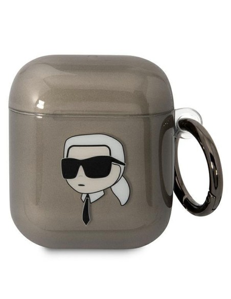 Karl Lagerfeld Karl& 39 s Head dėklas, skirtas AirPods 1/ 2 – juodas Karl Lagerfeld Karl& 39 s Head dėklas, skirtas AirPods 1/ 2 – juodas