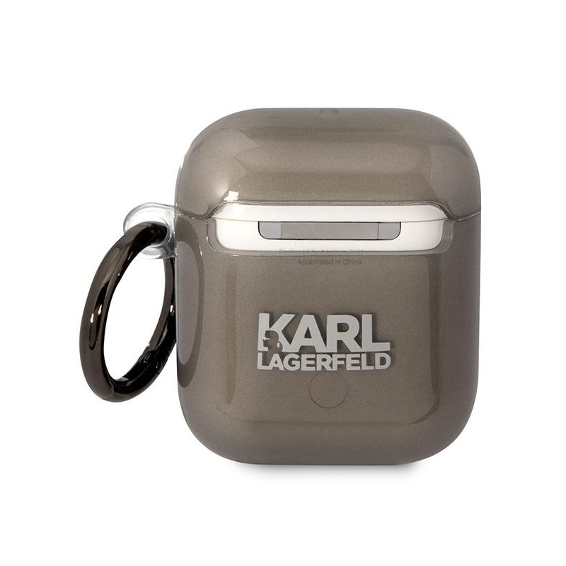 Karl Lagerfeld Karl& 39 s Head dėklas, skirtas AirPods 1/ 2 – juodas