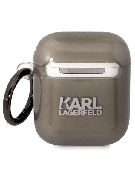 Karl Lagerfeld Karl& 39 s Head dėklas, skirtas AirPods 1/ 2 – juodas Karl Lagerfeld Karl& 39 s Head dėklas, skirtas AirPods 1/ 2 – juodas