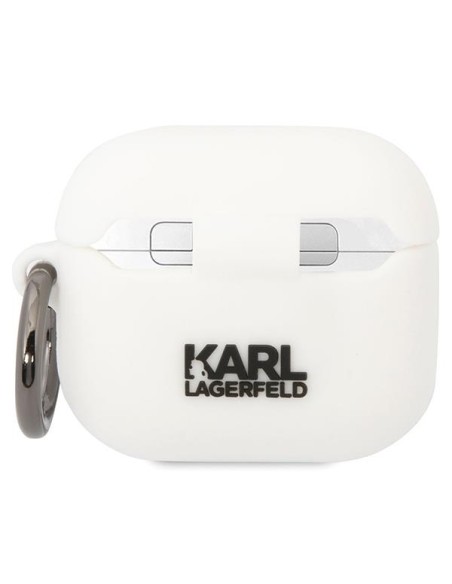Karl Lagerfeld Silikoninis Karl&Choupette dėklas, skirtas AirPods 3 - baltas Karl Lagerfeld Silikoninis Karl&Choupette dėklas, skirtas AirPods 3 - baltas
