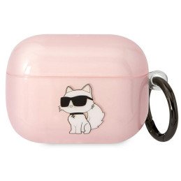 Karl Lagerfeld Ikonik Choupette dėklas, skirtas AirPods Pro – rožinis