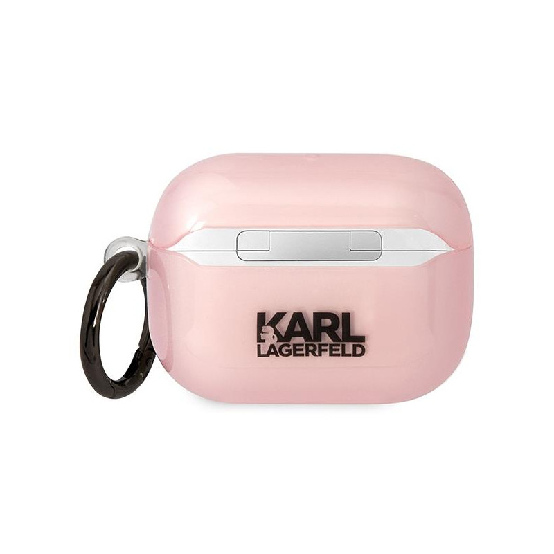 Karl Lagerfeld Ikonik Choupette dėklas, skirtas AirPods Pro – rožinis