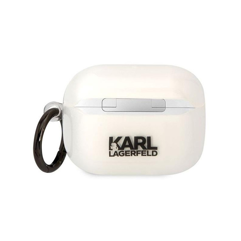 Karl Lagerfeld Ikonik Choupette dėklas, skirtas AirPods Pro - skaidrus