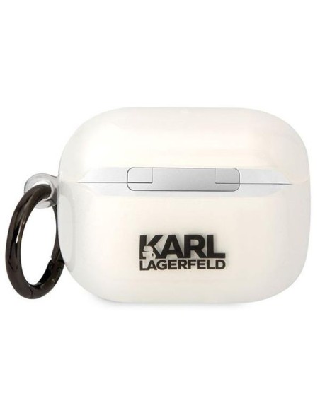 Karl Lagerfeld Ikonik Choupette dėklas, skirtas AirPods Pro - skaidrus Karl Lagerfeld Ikonik Choupette dėklas, skirtas AirPods Pro - skaidrus