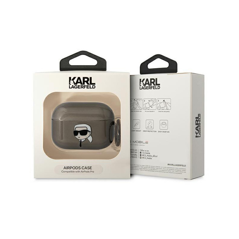 Karl Lagerfeld Karl& 39 s Head dėklas, skirtas AirPods Pro 2 – juodas