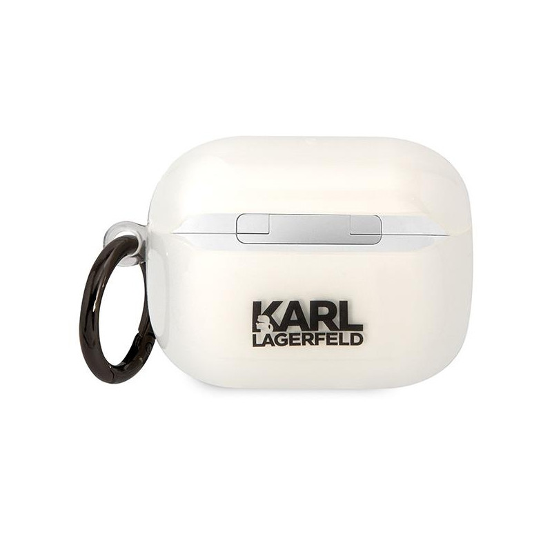 Karl Lagerfeld Karl& 39 s Head dėklas, skirtas AirPods Pro – skaidrus